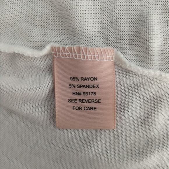 Philosophy Open Front Cardigan Women's Size L White Long Sleeve Longline Sweater - Picture 9 of 12